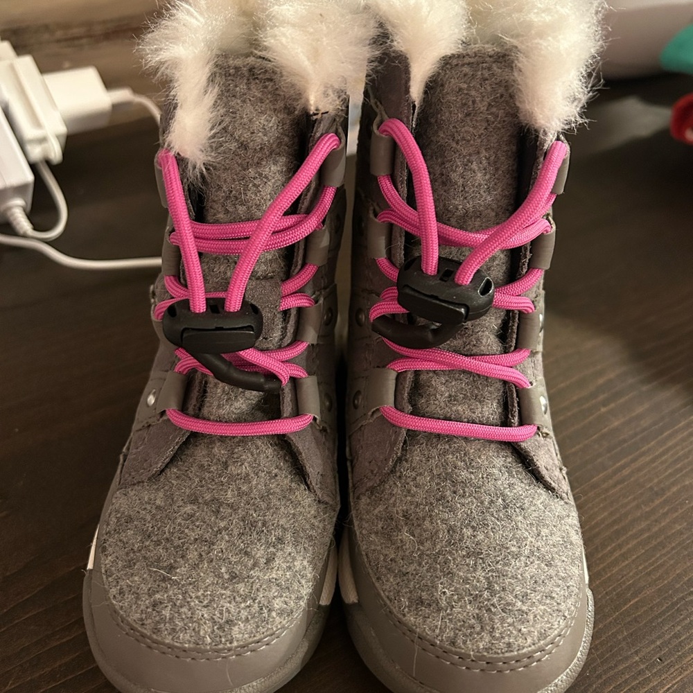 Sorel Gray and Pink Winter Boots